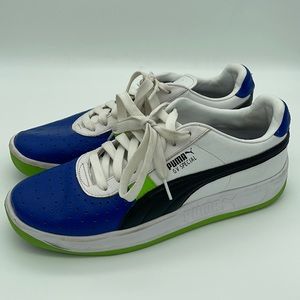 Puma GV Special Size 10 in Blue, Neon Green and White Color
